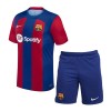 Officiële Voetbalshirt + Korte Broek FC Barcelona Thuis 2023-24 - Kids